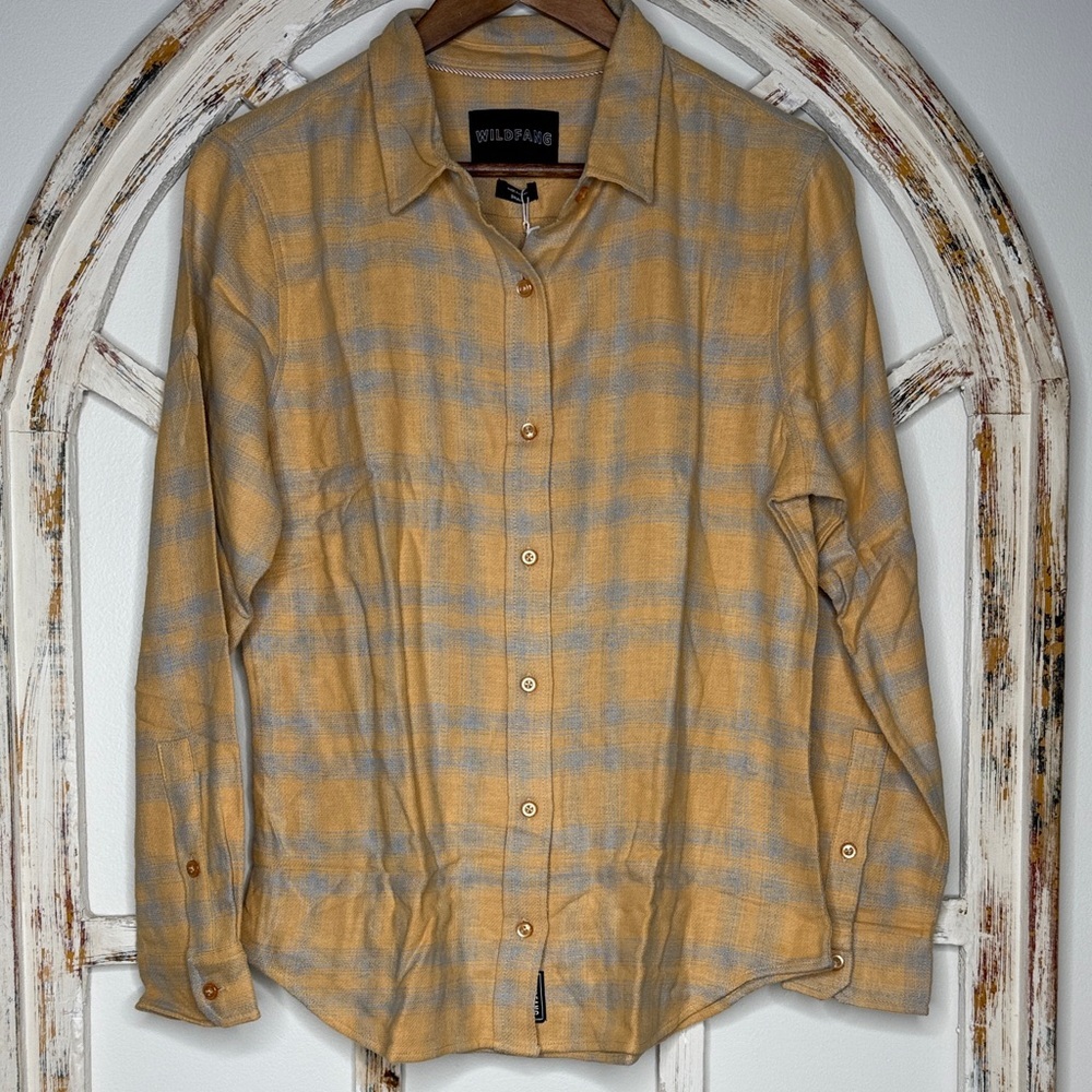 Wildfang The Essential Flannel Button Up- Camel
